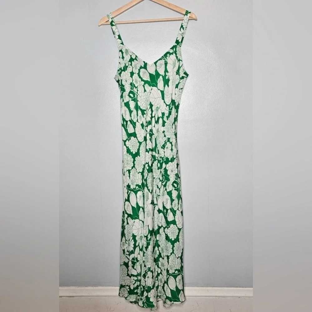 J. Crew Gwyneth V-Neck Slip Dress in Kelly floral